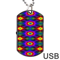 Colorfull Wallpaper Dog Tag Usb Flash (one Side) by artworkshop