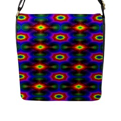 Colorfull Wallpaper Flap Closure Messenger Bag (l) by artworkshop