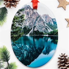 Lake Oval Ornament (two Sides) by artworkshop