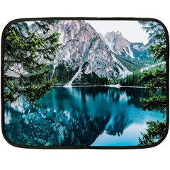 Lake One Side Fleece Blanket (mini) by artworkshop