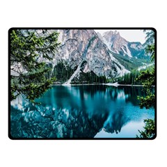 Lake One Side Fleece Blanket (small) by artworkshop