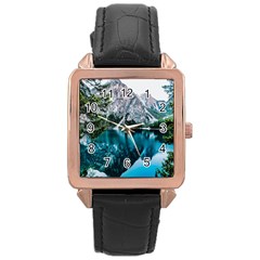 lake Rose Gold Leather Watch 