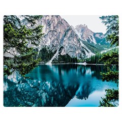 Lake One Side Premium Plush Fleece Blanket (medium) by artworkshop