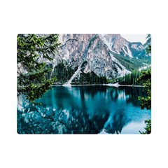 Lake One Side Premium Plush Fleece Blanket (mini) by artworkshop