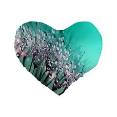 Dandelion Standard 16  Premium Flano Heart Shape Cushions by artworkshop