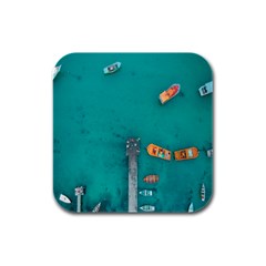 Dock Rubber Square Coaster (4 Pack) by artworkshop