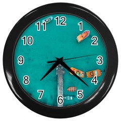 Dock Wall Clock (black) by artworkshop