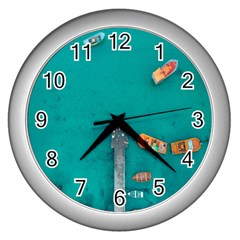 Dock Wall Clock (silver) by artworkshop