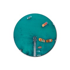 Dock Rubber Round Coaster (4 Pack) by artworkshop