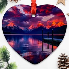 Dawn Heart Ornament (two Sides)