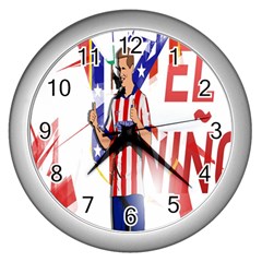 Fernando Torres Wallpaper Wall Clock (silver) by artworkshop