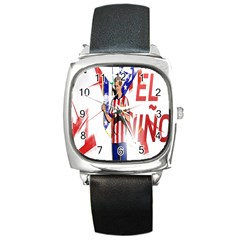 Fernando Torres Wallpaper Square Metal Watch by artworkshop