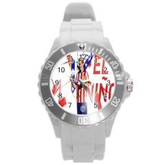 Fernando Torres Wallpaper Round Plastic Sport Watch (l) by artworkshop