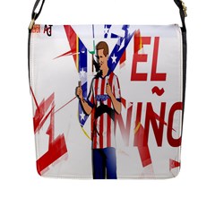 Fernando Torres Wallpaper Flap Closure Messenger Bag (l) by artworkshop