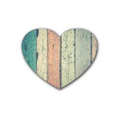 Hardwood Rubber Heart Coaster (4 Pack) by artworkshop