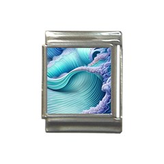 Pastel Sea Waves Italian Charm (13mm) by GardenOfOphir