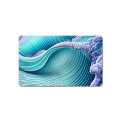 Pastel Sea Waves Magnet (name Card) by GardenOfOphir