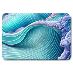 Pastel Sea Waves Large Doormat by GardenOfOphir