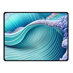 Pastel Sea Waves One Side Fleece Blanket (small) by GardenOfOphir