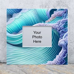 Pastel Sea Waves White Wall Photo Frame 5  X 7  by GardenOfOphir