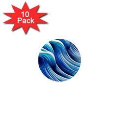 Sunny Ocean Wave 1  Mini Magnet (10 Pack)  by GardenOfOphir