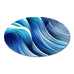 Sunny Ocean Wave Oval Magnet by GardenOfOphir