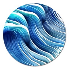 Sunny Ocean Wave Magnet 5  (round) by GardenOfOphir