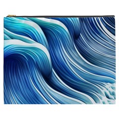 Sunny Ocean Wave Cosmetic Bag (xxxl) by GardenOfOphir