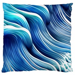 Sunny Ocean Wave Standard Premium Plush Fleece Cushion Case (one Side) by GardenOfOphir