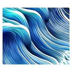 Sunny Ocean Wave Premium Plush Fleece Blanket (small) by GardenOfOphir