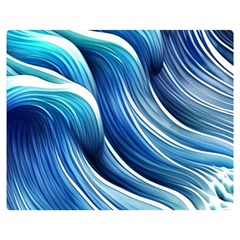 Sunny Ocean Wave Premium Plush Fleece Blanket (medium) by GardenOfOphir