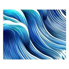 Sunny Ocean Wave Premium Plush Fleece Blanket (large) by GardenOfOphir