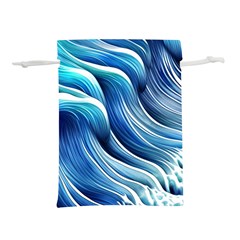 Sunny Ocean Wave Lightweight Drawstring Pouch (l) by GardenOfOphir