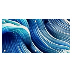 Sunny Ocean Wave Banner And Sign 6  X 3  by GardenOfOphir