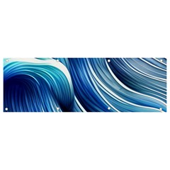 Sunny Ocean Wave Banner And Sign 9  X 3  by GardenOfOphir