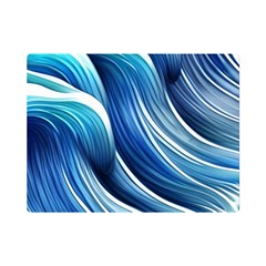 Sunny Ocean Wave One Side Premium Plush Fleece Blanket (mini) by GardenOfOphir