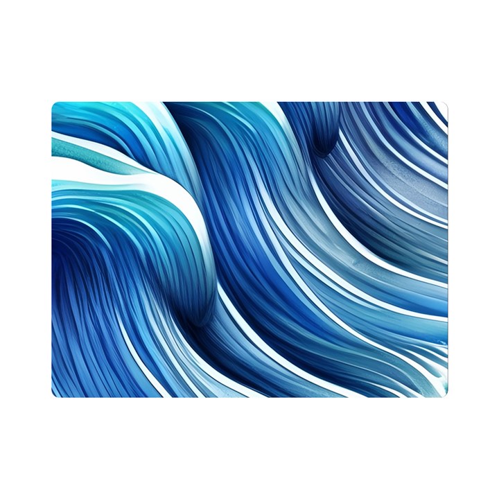 Sunny Ocean Wave One Side Premium Plush Fleece Blanket (Mini)