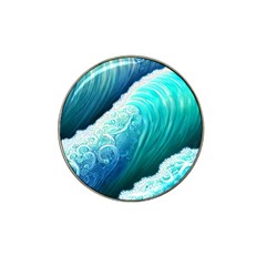 Abstract Waves In Blue And Green Hat Clip Ball Marker (4 Pack) by GardenOfOphir