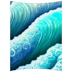 Abstract Waves In Blue And Green Back Support Cushion by GardenOfOphir