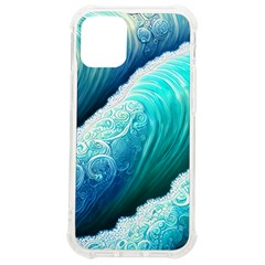 Abstract Waves In Blue And Green Iphone 12 Mini Tpu Uv Print Case	 by GardenOfOphir