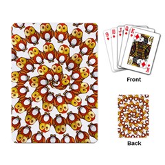 Owl Animal Bird Nature Feather Eyes Plumage Playing Cards Single Design (rectangle) by Ravend