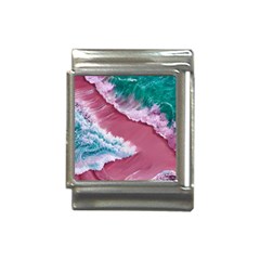 Ocean Waves In Pink Italian Charm (13mm) by GardenOfOphir