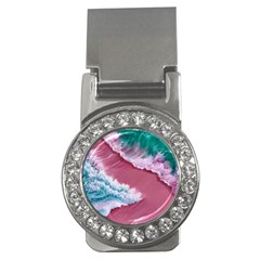 Ocean Waves In Pink Money Clips (cz)  by GardenOfOphir