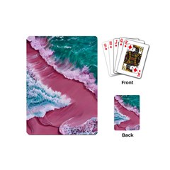 Ocean Waves In Pink Playing Cards Single Design (mini) by GardenOfOphir