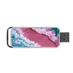 Ocean Waves In Pink Portable Usb Flash (two Sides) by GardenOfOphir