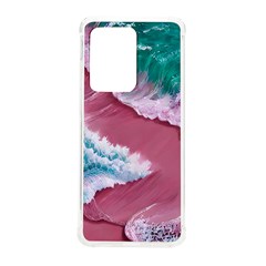 Ocean Waves In Pink Samsung Galaxy S20 Ultra 6 9 Inch Tpu Uv Case by GardenOfOphir