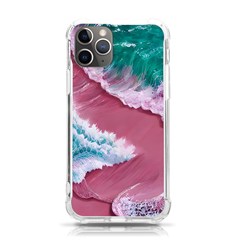 Ocean Waves In Pink Iphone 11 Pro 5 8 Inch Tpu Uv Print Case by GardenOfOphir