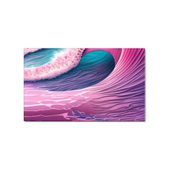 Pink Waves On The Beach Ii Sticker Rectangular (10 Pack)