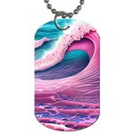 Pink Waves On The Beach Ii Dog Tag (Two Sides) Front