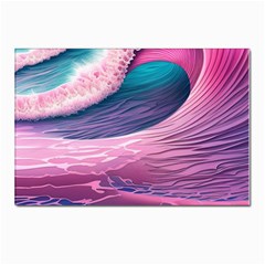 Pink Waves On The Beach Ii Postcard 4 x 6  (pkg Of 10) by GardenOfOphir